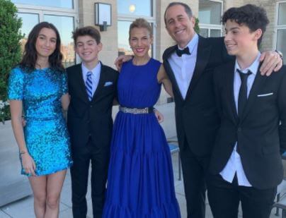 Shepherd Kellen Seinfeld with his siblings and parents Jerry Seinfeld and Jessica Seinfeld.